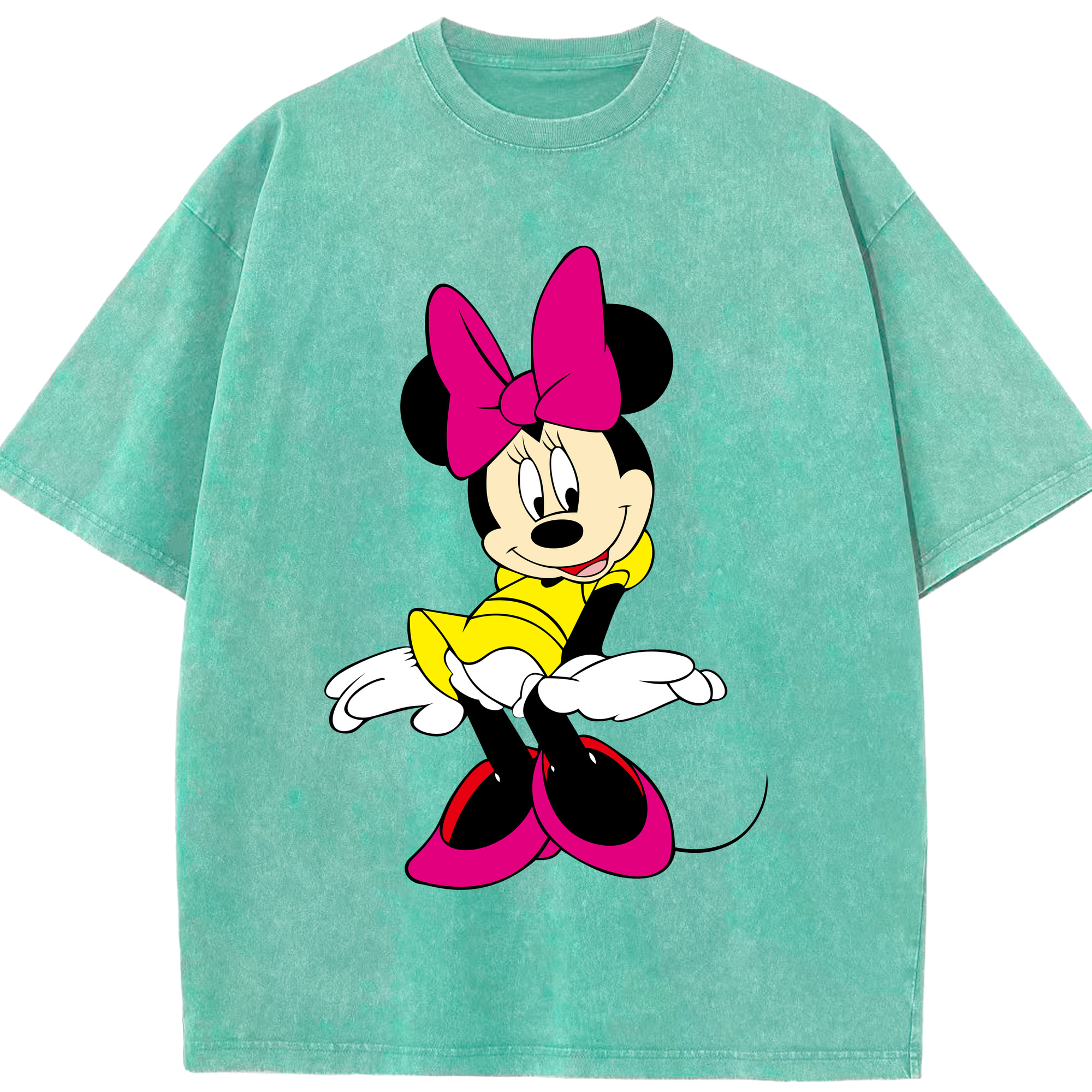 （画像用） ミッキーマウス Mickey Mouse 綿100% ヴィンテージ風 半袖Tシャツ（フロントプリント）